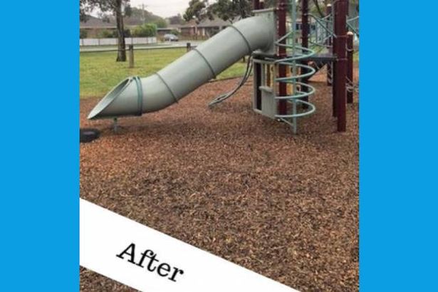 Slide after powewr sweeping and scrubbing